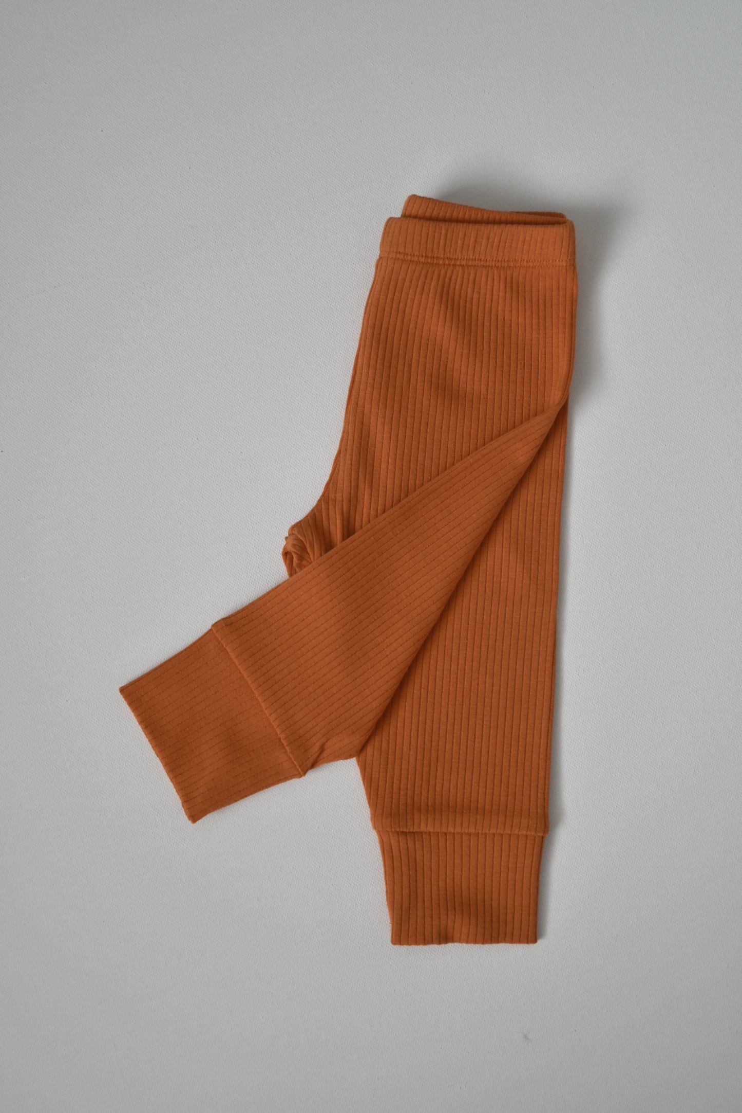 Burnt Orange Ribbed Pyjamas