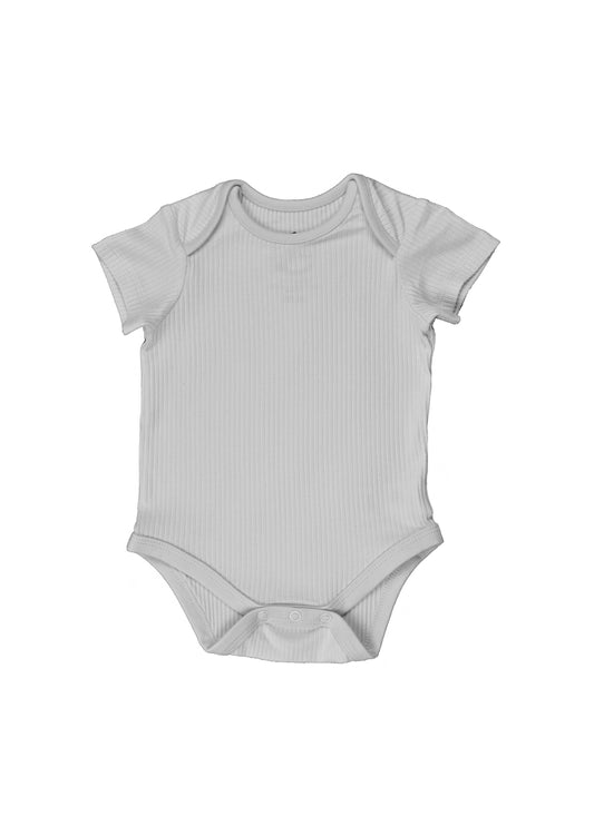 Organic Cotton and Bamboo Ribbed Bodysuit - Ecru