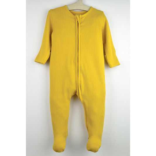organic_cotton_bamboo_baby_zipup_sleepsuit_yellow_fluffymoon